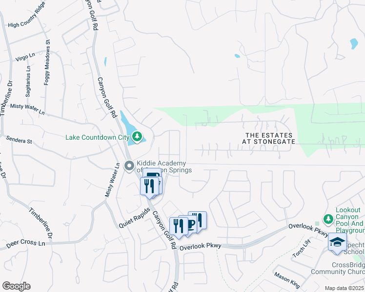 map of restaurants, bars, coffee shops, grocery stores, and more near 1235 Alpine Pond in San Antonio