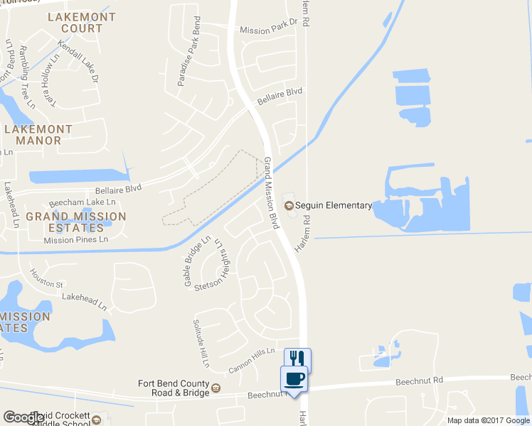 map of restaurants, bars, coffee shops, grocery stores, and more near 7815 Iris Glen Lane in Richmond