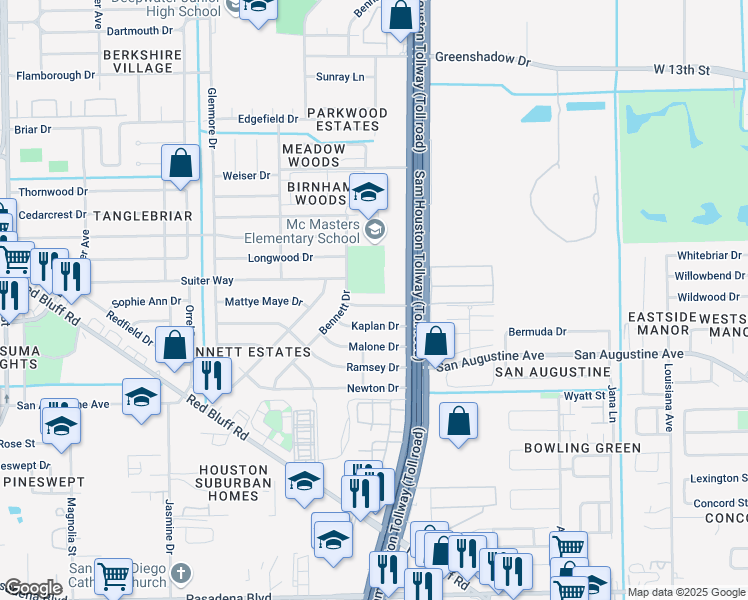 map of restaurants, bars, coffee shops, grocery stores, and more near 3803 Crawford Dr in Pasadena