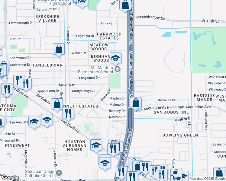 map of restaurants, bars, coffee shops, grocery stores, and more near 3803 Crawford Drive in Pasadena