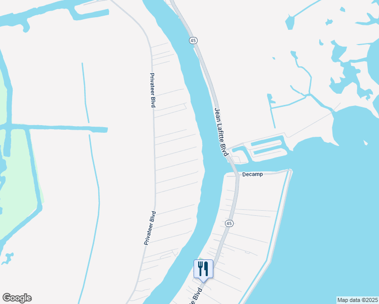 map of restaurants, bars, coffee shops, grocery stores, and more near 4905 Deborah Ann Drive in Barataria