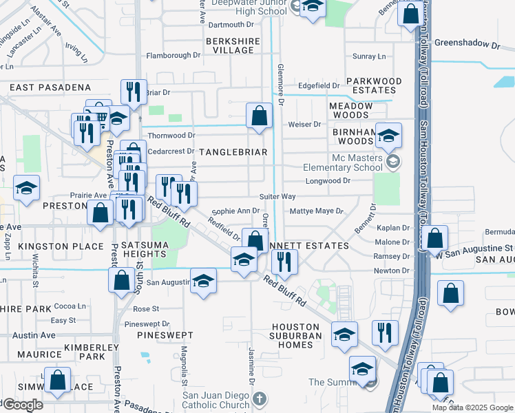 map of restaurants, bars, coffee shops, grocery stores, and more near 1212 Wynd Avenue in Pasadena