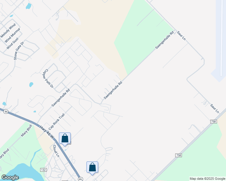 map of restaurants, bars, coffee shops, grocery stores, and more near 724 Saengerhalle Road in New Braunfels