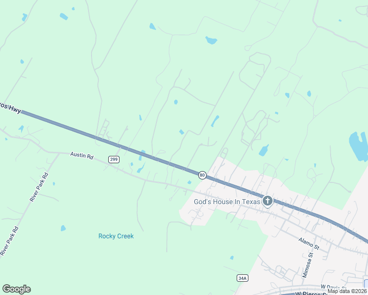 map of restaurants, bars, coffee shops, grocery stores, and more near 1320 San Marcos Highway in Luling