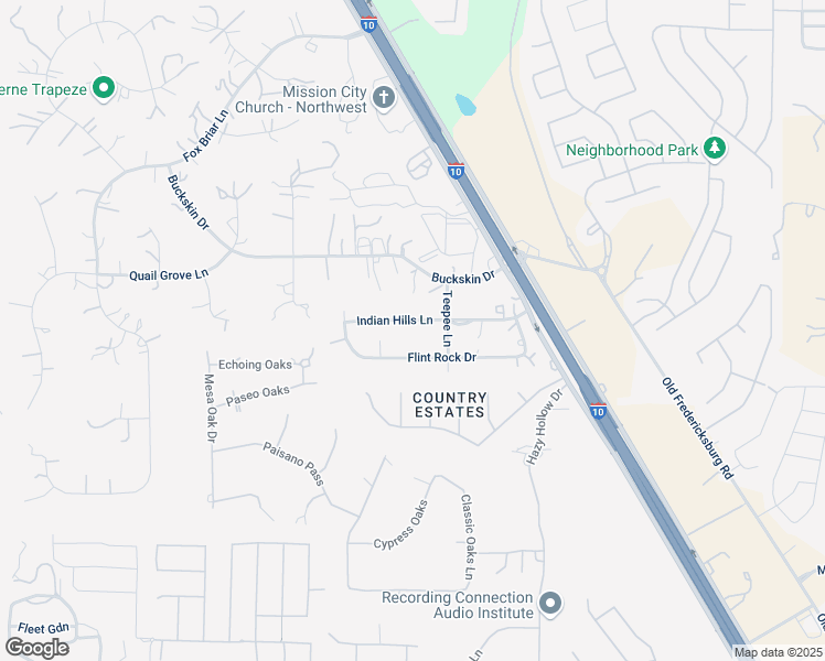 map of restaurants, bars, coffee shops, grocery stores, and more near 8606 Indian Hills Lane in Boerne