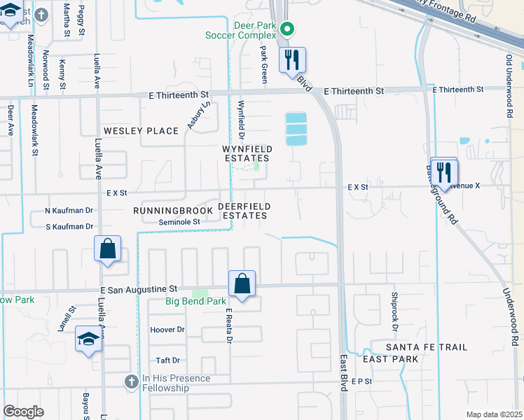map of restaurants, bars, coffee shops, grocery stores, and more near 1960 Deer Trail in Deer Park