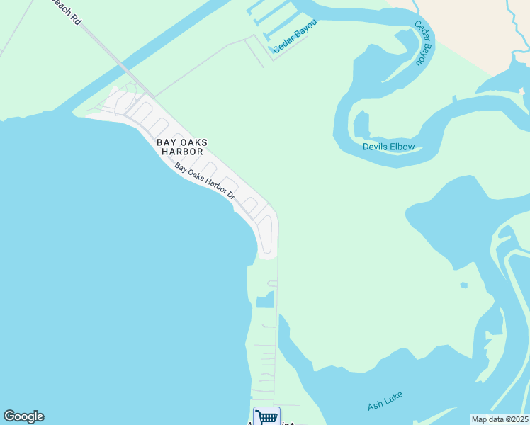 map of restaurants, bars, coffee shops, grocery stores, and more near 123 Bay Island Boulevard in Baytown