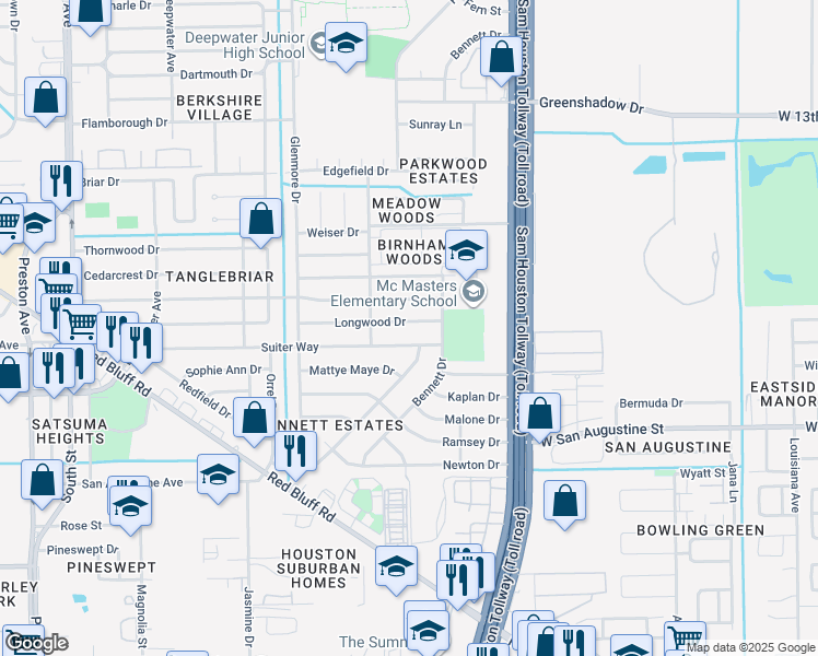 map of restaurants, bars, coffee shops, grocery stores, and more near in Pasadena