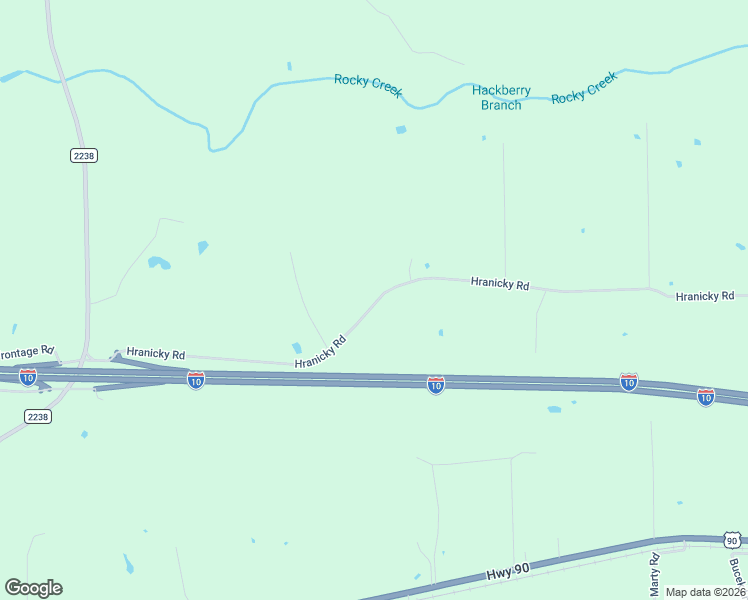 map of restaurants, bars, coffee shops, grocery stores, and more near 4998-5102 Hranicky Road in Schulenburg