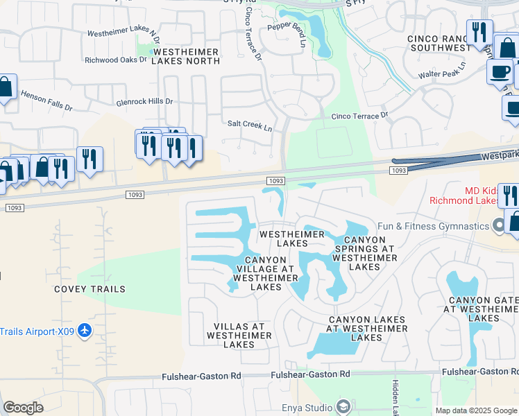 map of restaurants, bars, coffee shops, grocery stores, and more near 11506 Ryan Manor Drive in Richmond