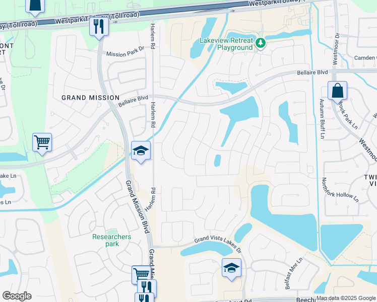 map of restaurants, bars, coffee shops, grocery stores, and more near 7526 Teton Creek Trace in Richmond