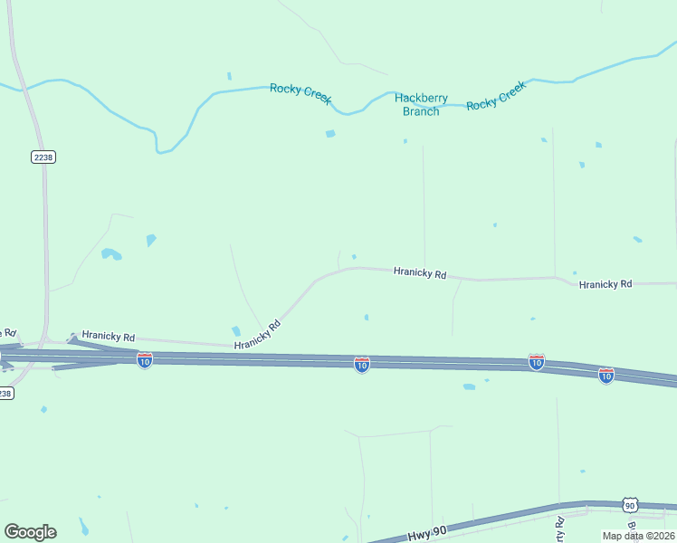 map of restaurants, bars, coffee shops, grocery stores, and more near 4998 Hranicky Road in Schulenburg