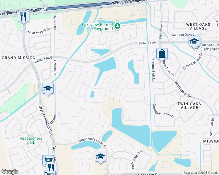 map of restaurants, bars, coffee shops, grocery stores, and more near 7488 Keystone Blossom Trl in Richmond