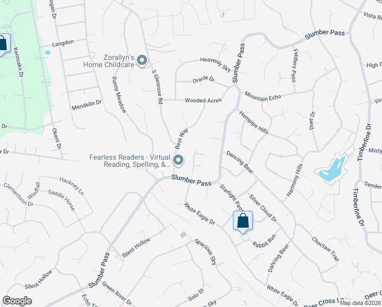 map of restaurants, bars, coffee shops, grocery stores, and more near 26718 White Eagle Drive in San Antonio