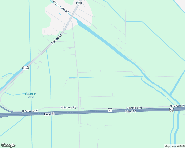 map of restaurants, bars, coffee shops, grocery stores, and more near 160 Crest Road in Raceland