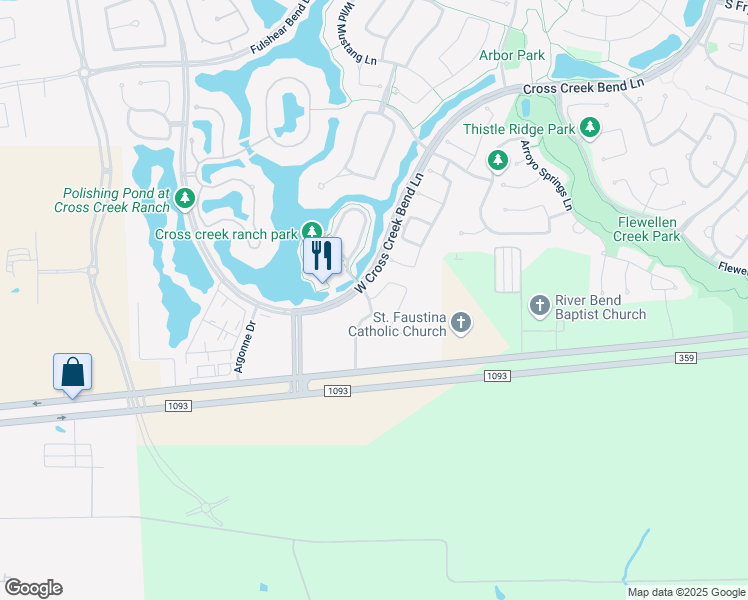 map of restaurants, bars, coffee shops, grocery stores, and more near 28218 Farm to Market 1093 in Fulshear