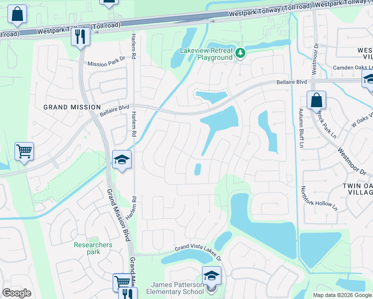 map of restaurants, bars, coffee shops, grocery stores, and more near 7438 Victoria Brook Trace in Richmond