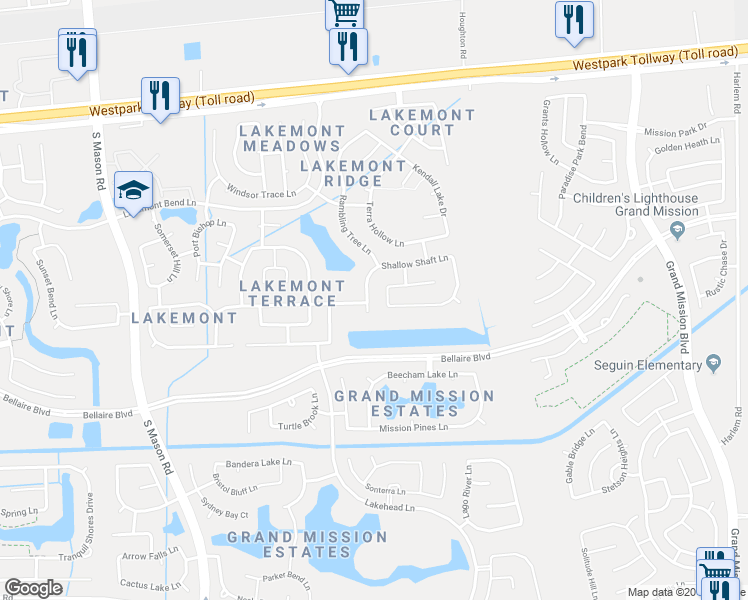 map of restaurants, bars, coffee shops, grocery stores, and more near 7443 Avalon Trace in Richmond