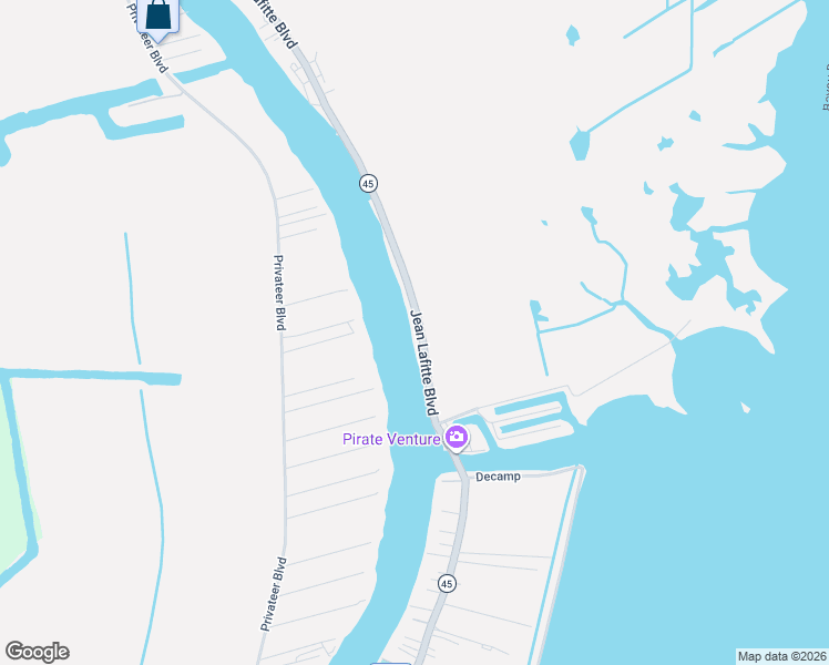 map of restaurants, bars, coffee shops, grocery stores, and more near 4338 Jean Lafitte Boulevard in Lafitte