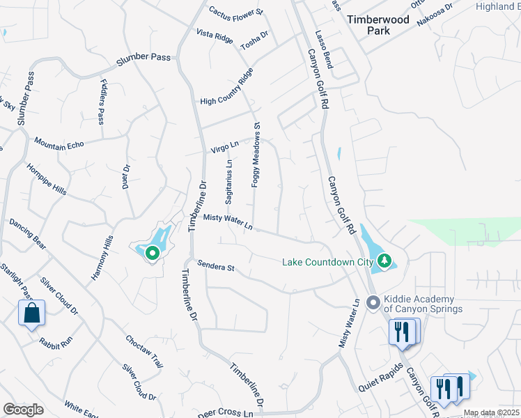 map of restaurants, bars, coffee shops, grocery stores, and more near 26704 Foggy Meadows Street in San Antonio