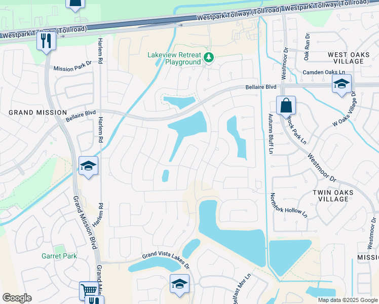 map of restaurants, bars, coffee shops, grocery stores, and more near 7488 Keystone Blossom Trl in Richmond