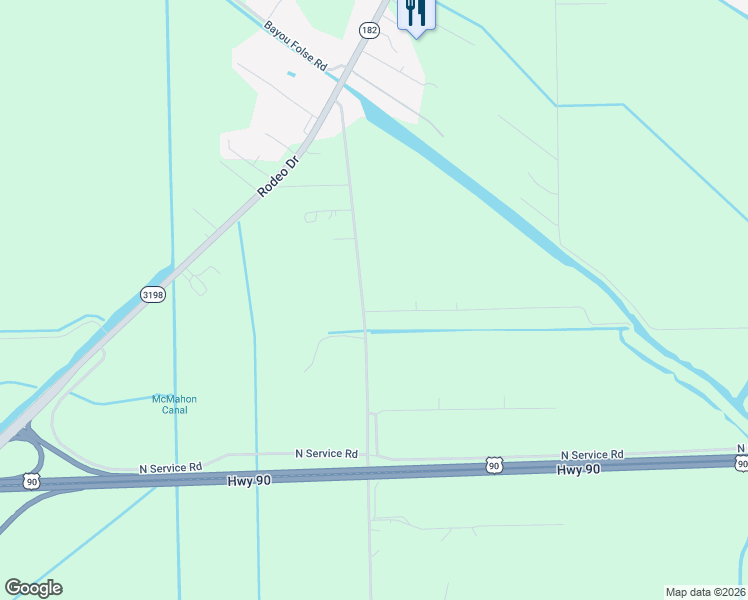 map of restaurants, bars, coffee shops, grocery stores, and more near 196-204 State Highway 653 in Raceland
