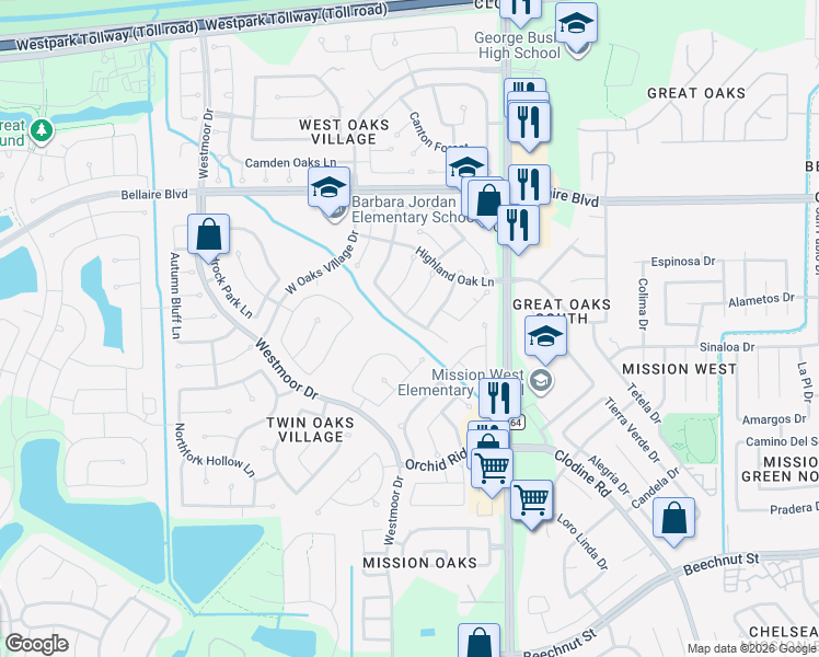 map of restaurants, bars, coffee shops, grocery stores, and more near 17515 Aspen Ridge Court in Richmond