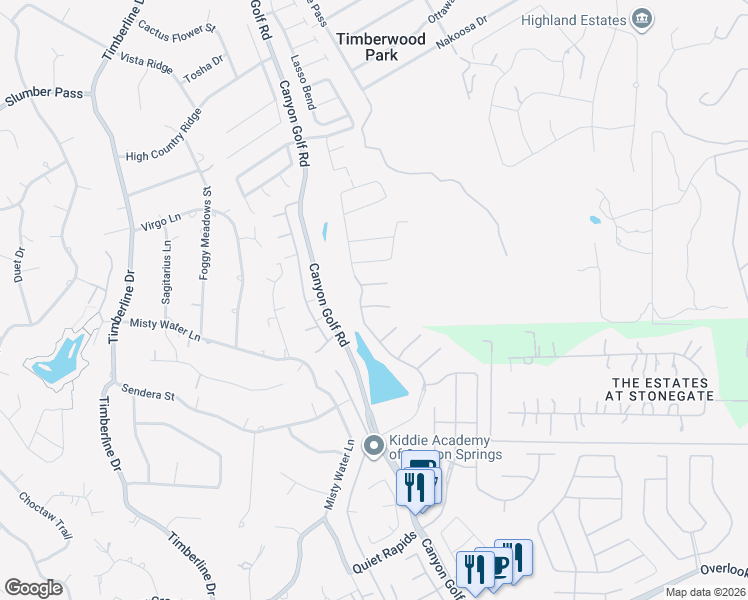 map of restaurants, bars, coffee shops, grocery stores, and more near 1011 Parter Pond in San Antonio