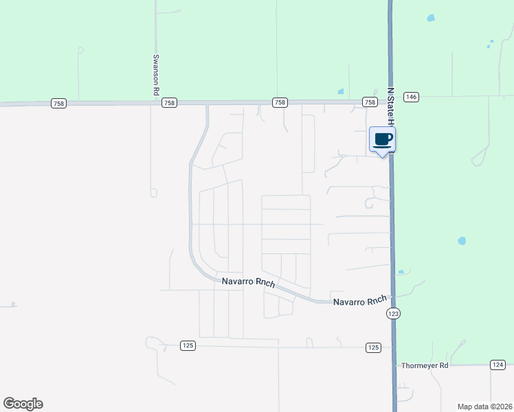 map of restaurants, bars, coffee shops, grocery stores, and more near 199 Dennis Drive in Seguin