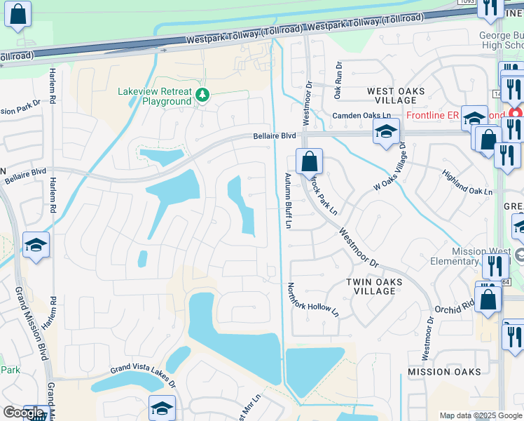 map of restaurants, bars, coffee shops, grocery stores, and more near 7302 Barrington Ridge Lane in Richmond
