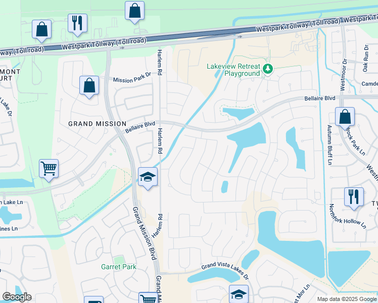map of restaurants, bars, coffee shops, grocery stores, and more near 9303 Harlem Road in Richmond