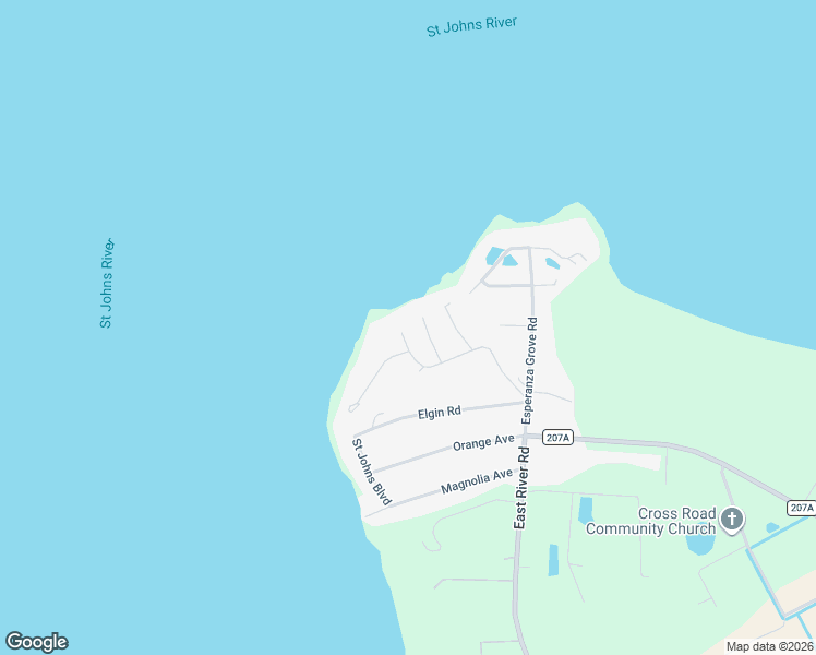 map of restaurants, bars, coffee shops, grocery stores, and more near 236 Port Comfort Drive in East Palatka