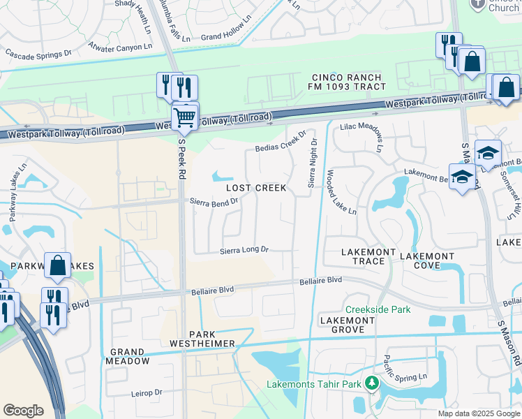 map of restaurants, bars, coffee shops, grocery stores, and more near 7327 Still Haven Drive in Richmond