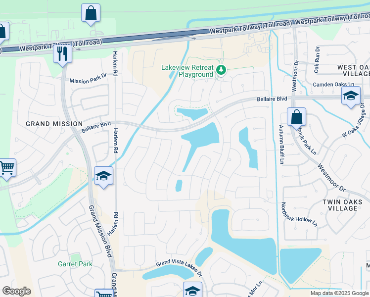 map of restaurants, bars, coffee shops, grocery stores, and more near 7306 Victoria Brook Trace in Richmond