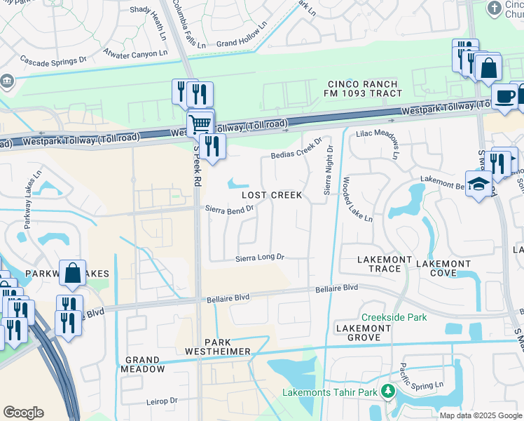 map of restaurants, bars, coffee shops, grocery stores, and more near 7327 Still Haven Drive in Richmond