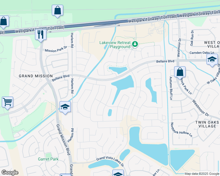 map of restaurants, bars, coffee shops, grocery stores, and more near 7306 Victoria Brook Trace in Richmond