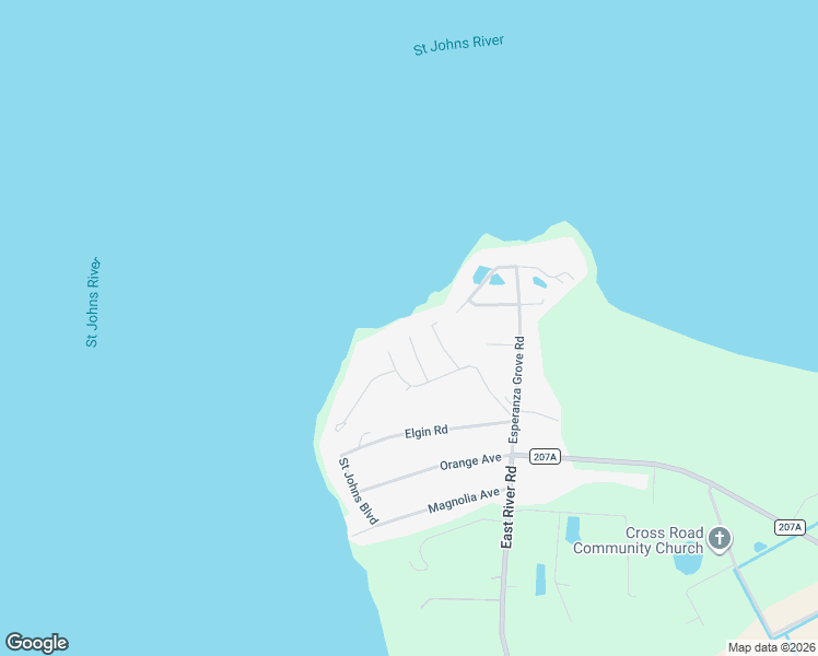 map of restaurants, bars, coffee shops, grocery stores, and more near 236 Port Comfort Drive in East Palatka