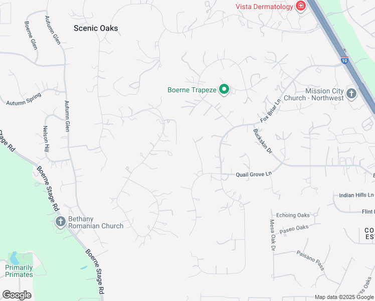 map of restaurants, bars, coffee shops, grocery stores, and more near 26717 Turkey Run in Boerne