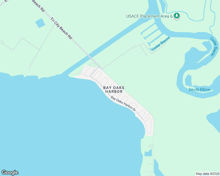 map of restaurants, bars, coffee shops, grocery stores, and more near 2610 Bay Oaks Harbor Drive in Baytown