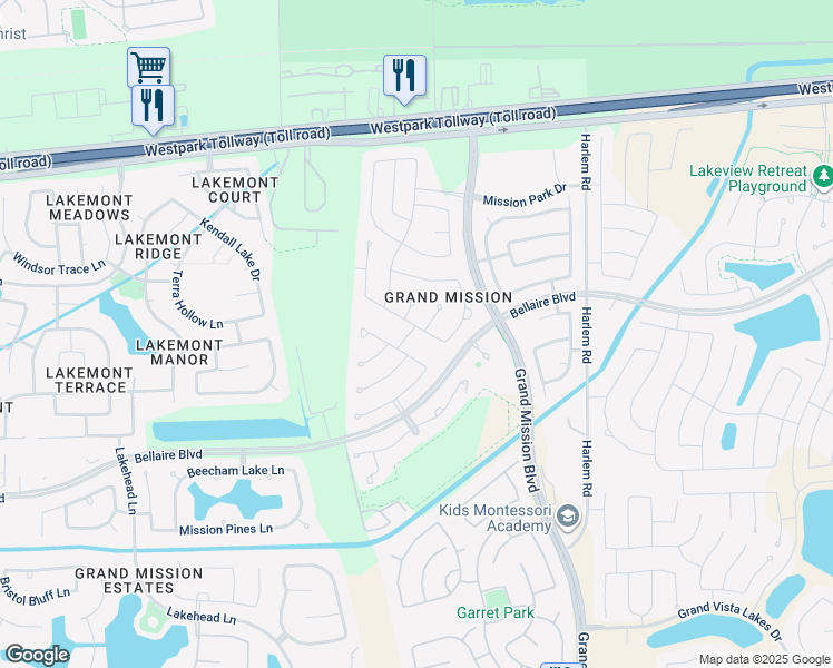 map of restaurants, bars, coffee shops, grocery stores, and more near 19323 Lincoln Heights Lane in Richmond