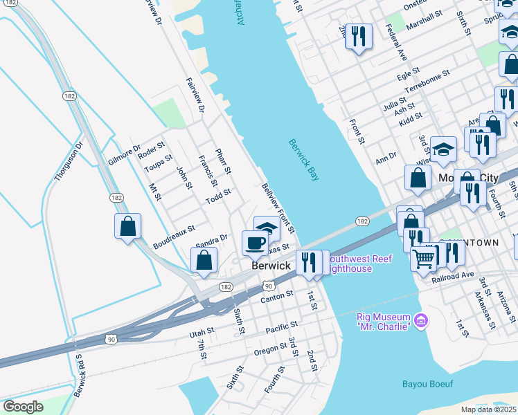 map of restaurants, bars, coffee shops, grocery stores, and more near 3650-3700 Bellview Front Street in Berwick