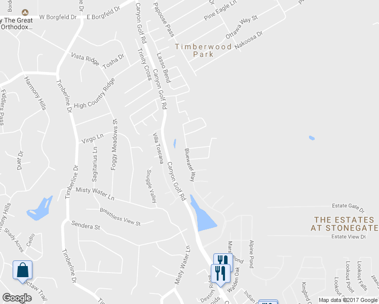 map of restaurants, bars, coffee shops, grocery stores, and more near 1002 Windy Pond in San Antonio