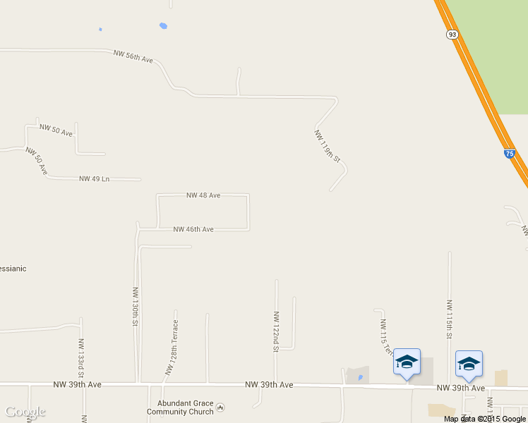 map of restaurants, bars, coffee shops, grocery stores, and more near 4703 Northwest 124th Street in Gainesville