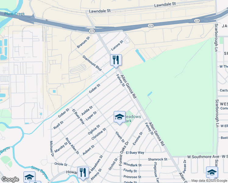 map of restaurants, bars, coffee shops, grocery stores, and more near 315 Axilda Street in Houston