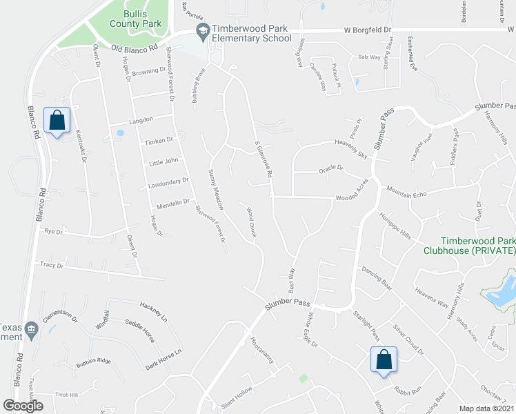 map of restaurants, bars, coffee shops, grocery stores, and more near 26126 Wood Chuck in San Antonio