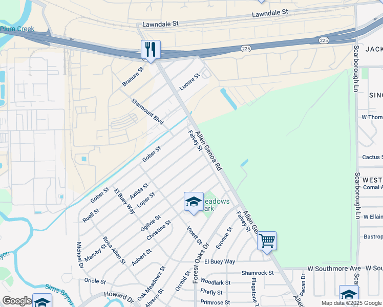 map of restaurants, bars, coffee shops, grocery stores, and more near 315 Axilda Street in Houston