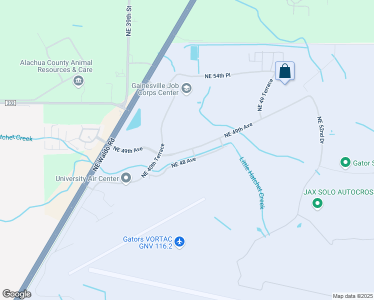 map of restaurants, bars, coffee shops, grocery stores, and more near 2207 Northeast 49th Avenue in Gainesville