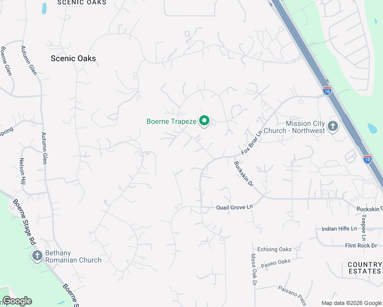 map of restaurants, bars, coffee shops, grocery stores, and more near 26913 Bent Trail in Boerne