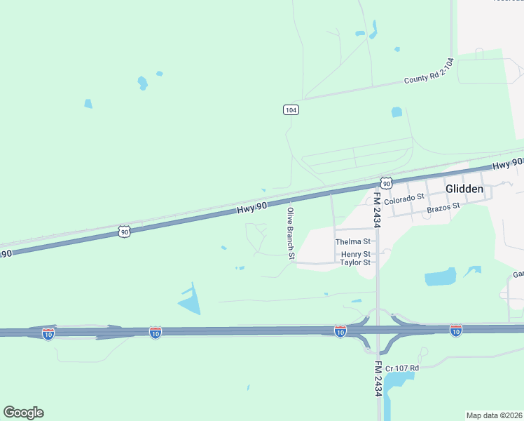 map of restaurants, bars, coffee shops, grocery stores, and more near 3564 U.S. 90 in Glidden