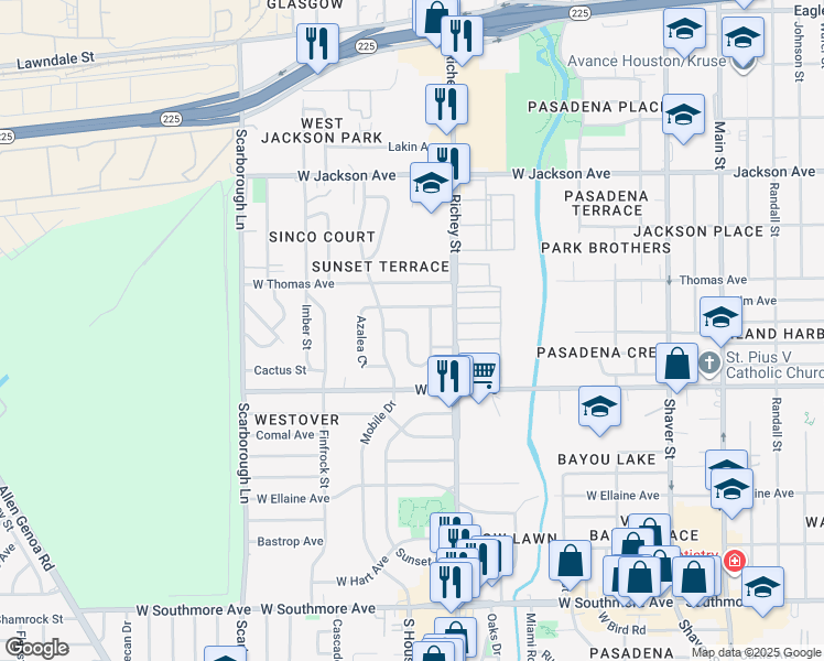 map of restaurants, bars, coffee shops, grocery stores, and more near 1006 Palmetto Drive in Pasadena